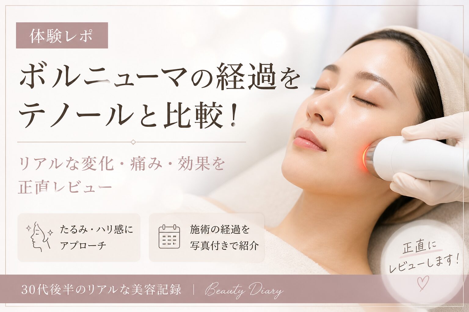 ボルニューマとテノールの施術後の経過比較